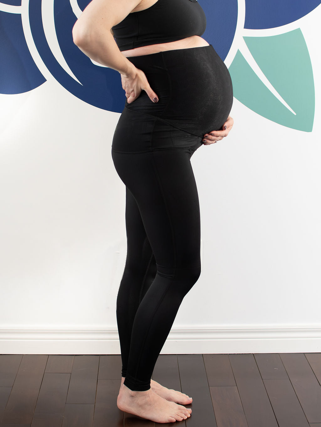  SRC Pregnancy Leggings Over Belly High Waisted Full Length  Black XXS : Clothing, Shoes & Jewelry