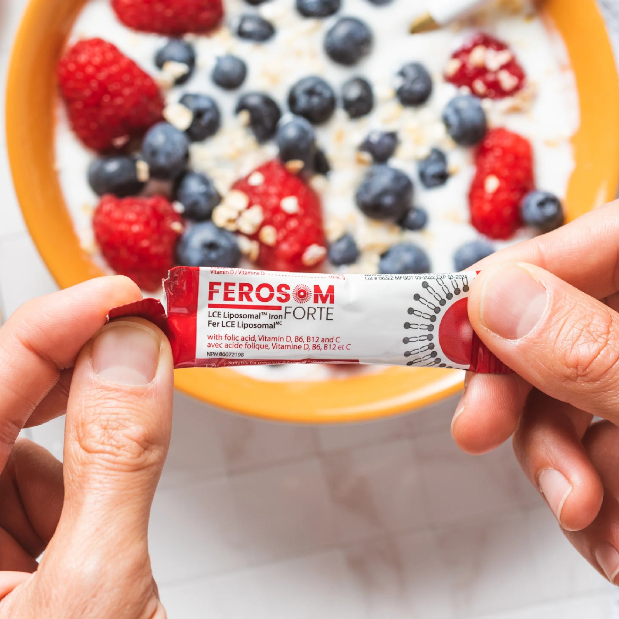 Ferosom Forte - LCE Liposomal Iron Sachets – Berry-flavoured