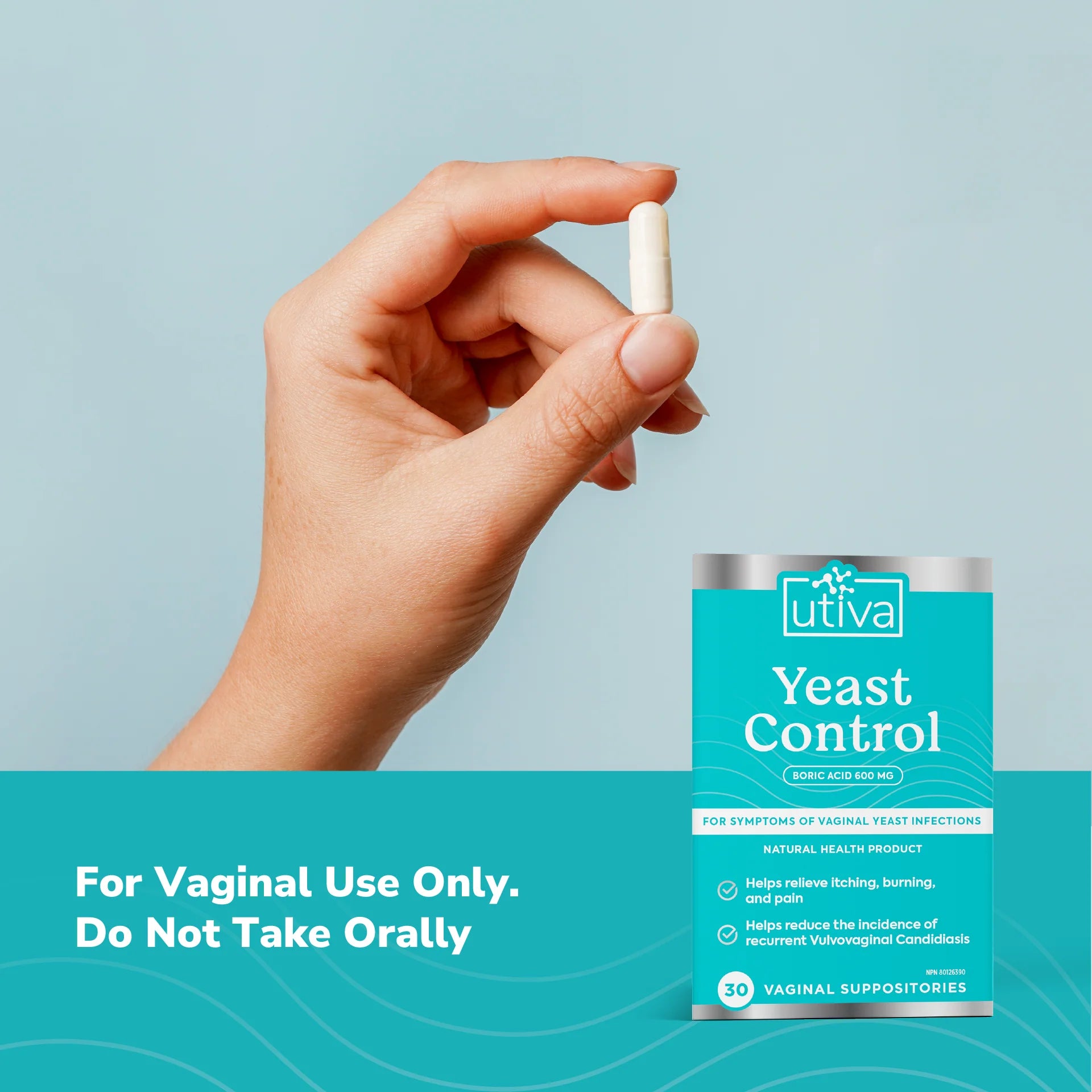 Utiva Yeast Control (Boric Acid Suppositories)